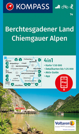 KOMPASS Wanderkarte Berchtesgadener Land, Chiemgauer Alpen - 