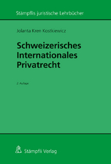 Schweizerisches Internationales Privatrecht - Jolanta Kostkiewicz Kren