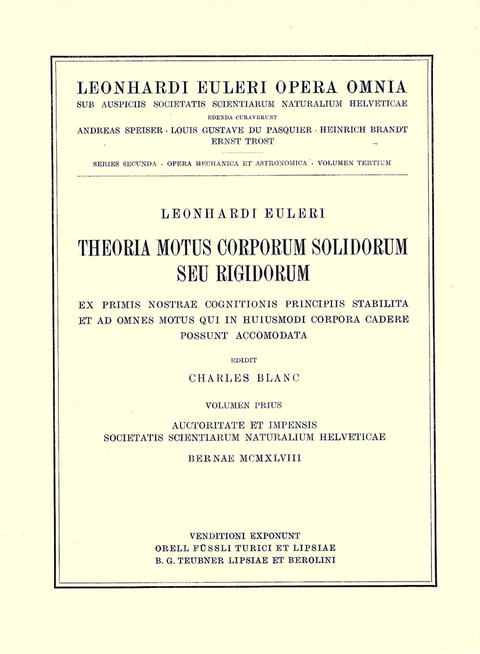 Theoria motuum lunae nova methodo pertractata - Leonhard Euler