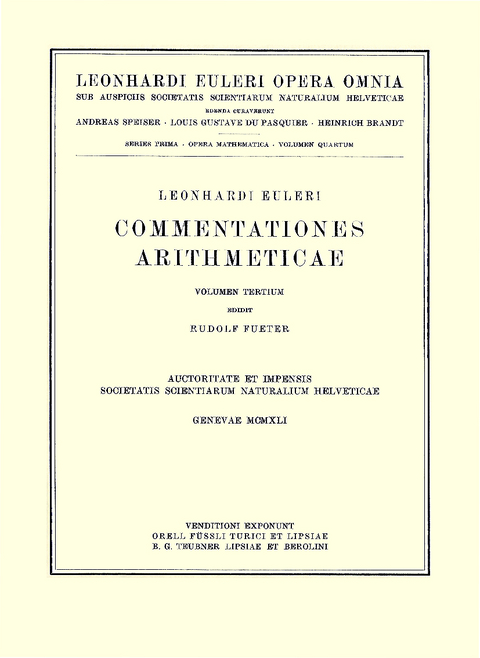 Commentationes arithmeticae 2nd part - Leonhard Euler