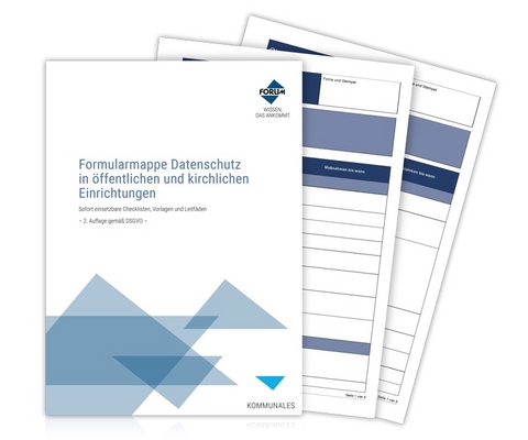 Formularmappe Datenschutz in öffentlichen und kirchlichen Einrichtungen