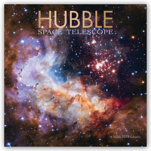 Hubble Space Telescope - Hubble-Weltraumteleskop 2019 - 16-Monatskalender