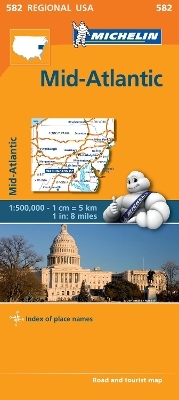 Midatlantic, Allegheny Highlands - Michelin Regional Map 582