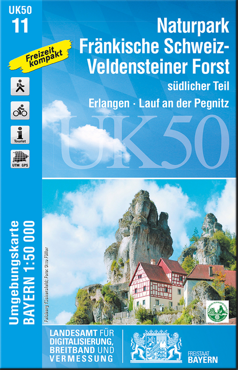 UK50-11 Naturpark Fränkische Schweiz-Veldensteiner Forst, südl.Teil - Breitband und Vermessung Landesamt für Digitalisierung  Bayern