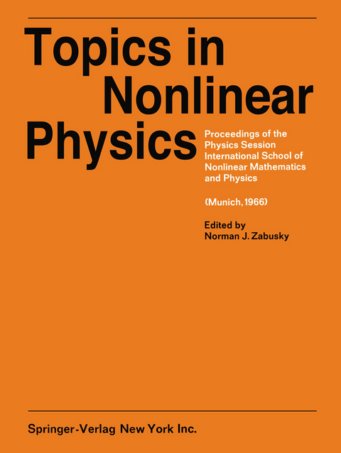 Topics in Nonlinear Physics - 