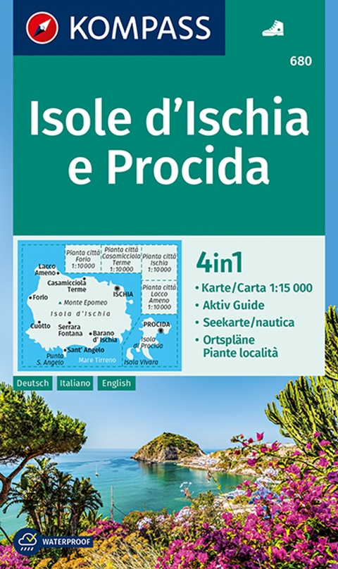 KOMPASS Wanderkarte 680 Isole d' Ischia e Procida 1:15.000