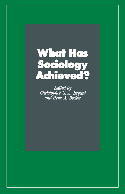 What Has Sociology Achieved? - 