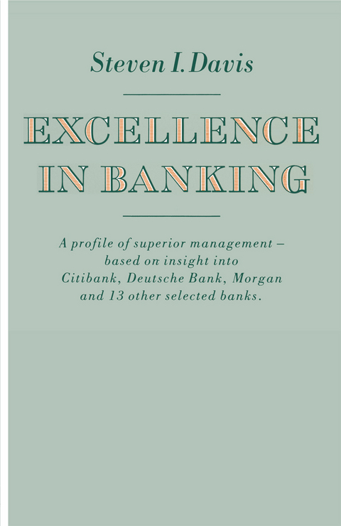 Excellence in Banking - Steven I. Davis