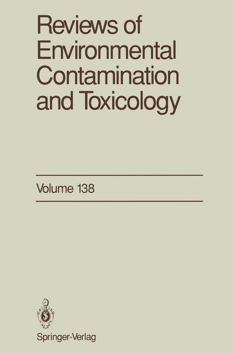 Reviews of Environmental Contamination and Toxicology - George W. Ware