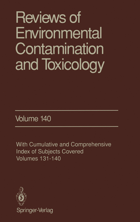 Reviews of Environmental Contamination and Toxicology - George W. Ware