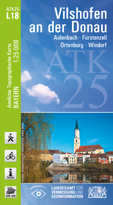 ATK25-L18 Vilshofen an der Donau (Amtliche Topographische Karte 1:25000) - Breitband und Vermessung Landesamt für Digitalisierung  Bayern