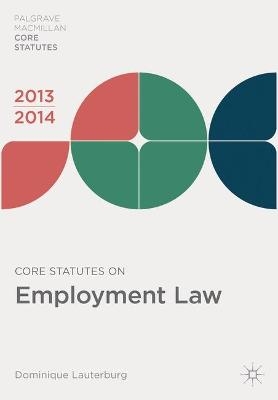 Core Statutes on Employment Law - Dominique Lauterburg