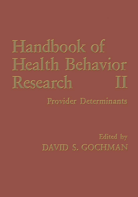 Handbook of Health Behavior Research II - 