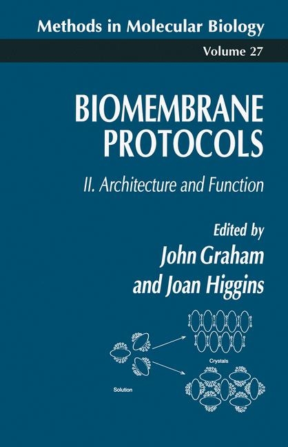 Biomembrane Protocols - John M. Graham, Joan A. Higgins