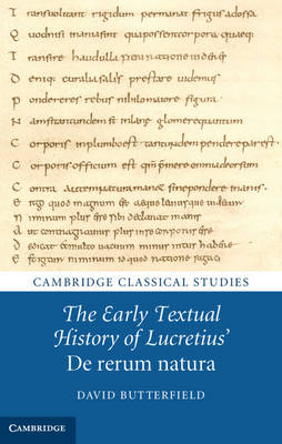 The Early Textual History of Lucretius' De rerum natura - David Butterfield