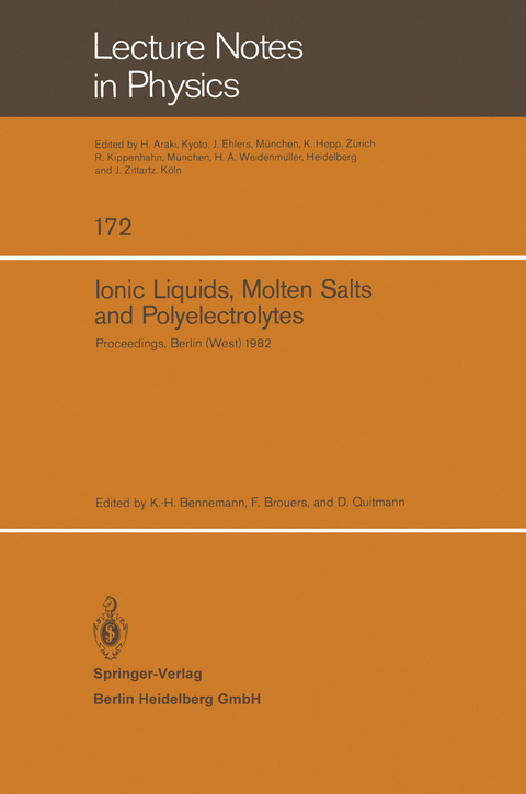 Ionic Liquids, Molten Salts, and Polyelectrolytes - 