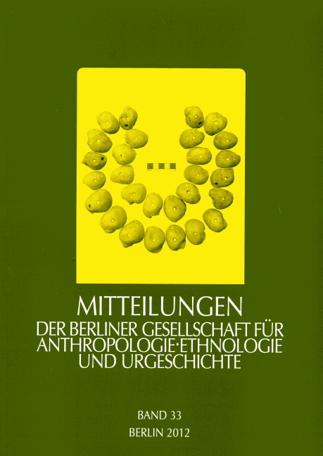 Mitteilungen der Berliner Gesellschaft für Anthropologie, Ethnologie und Urgeschichte / Mitteilungen der Berliner Gesellschaft für Anthropologie, Ethnologie und Urgeschichte