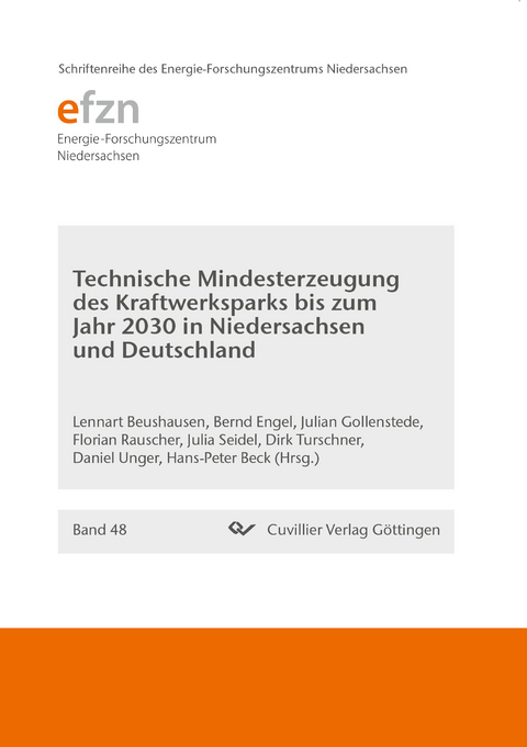 Technische Mindesterzeugung des Kraftwerksparks bis zum Jahr 2030 in Niedersachsen und Deutschland - Hans-Peter Beck