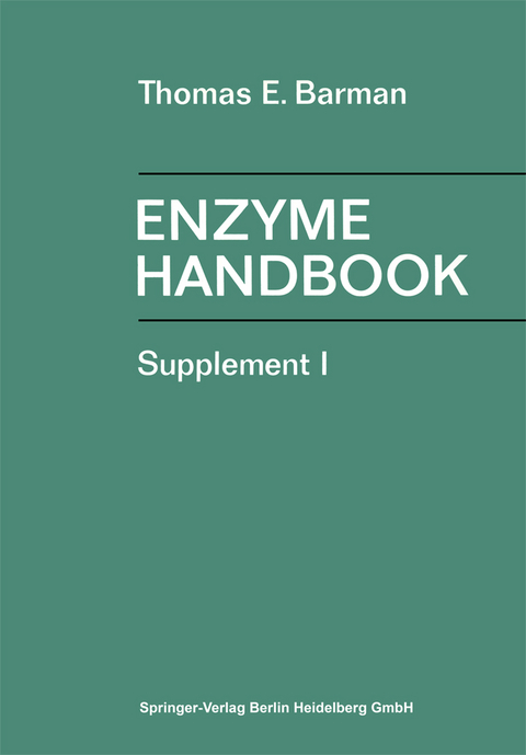 Enzyme Handbook - T. E. Barman