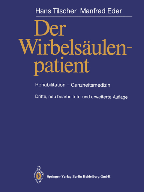 Der Wirbelsäulenpatient - Hans Tilscher, Manfred Eder