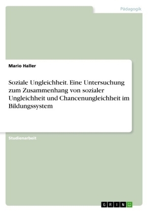 Soziale Ungleichheit. Eine Untersuchung zum Zusammenhang von sozialer Ungleichheit und Chancenungleichheit im Bildungssystem - Mario Haller