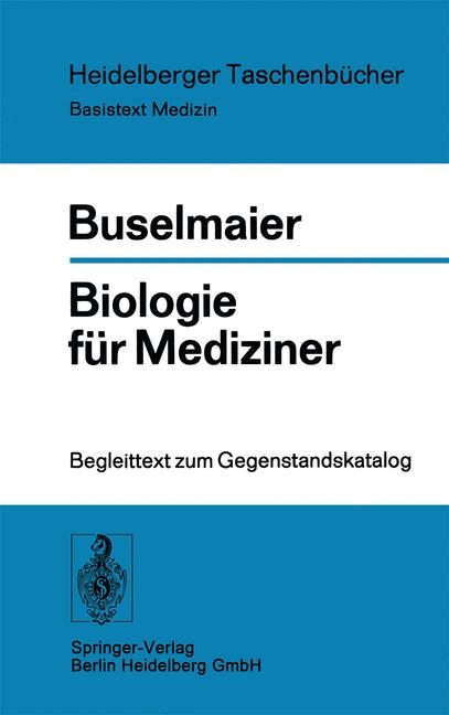Biologie Fur Mediziner - W Buselmaier