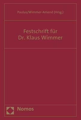 Festschrift für Dr. Klaus Wimmer - 