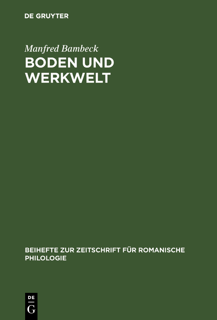 Boden und Werkwelt - Manfred Bambeck