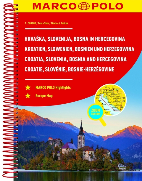 MARCO POLO Reiseatlas Kroatien, Slowenien, Bosnien und Herzegowina 1:300.000