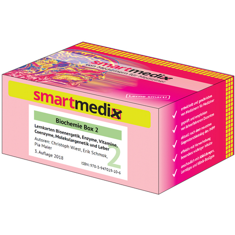 SmartMedix Lernkarten Biochemie Box 2: Bioenergetik, Enzyme, Vitamine, Coenzyme, Molekulargenetik und Leber - Christoph Wiest, Erik Schmok, Pia Maier