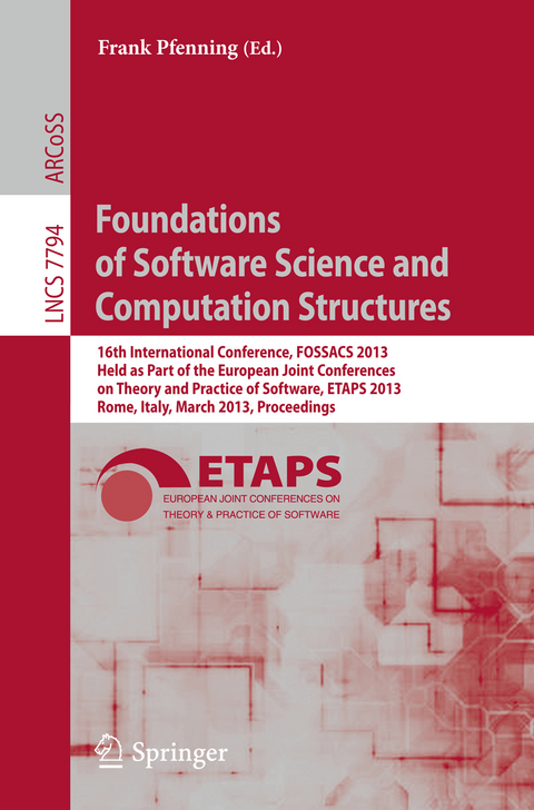 Foundations of Software Science and Computation Structures - 