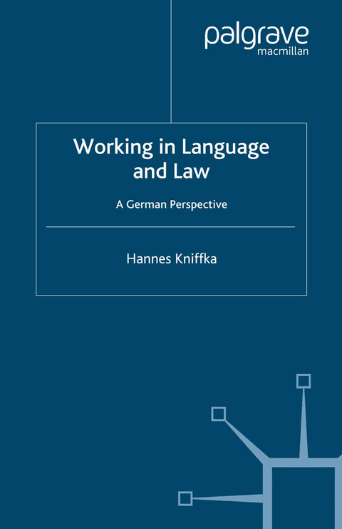 Working in Language and Law - H. Kniffka