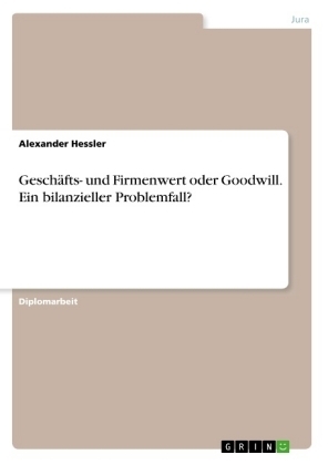 GeschÃ¤fts- und Firmenwert oder Goodwill. Ein bilanzieller Problemfall? - Alexander Hessler