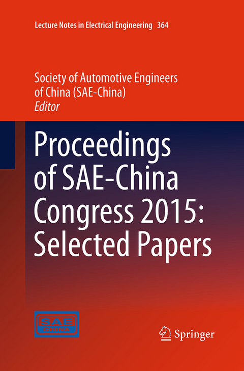 Proceedings of SAE-China Congress 2015: Selected Papers - 