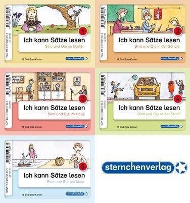 Ich kann Sätze lesen Teil 1 - 90 Bild-Satz-Karten mit Selbstkontrolle - Katrin Langhans