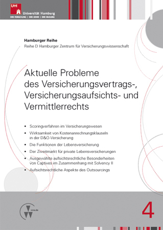 Aktuelle Probleme des Versicherungsvertrags-, Versicherungsaufsichts- und Vermittlerrechts - Holger Drees, Robert Koch, Martin Nell