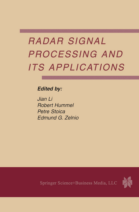 Radar Signal Processing and Its Applications - 