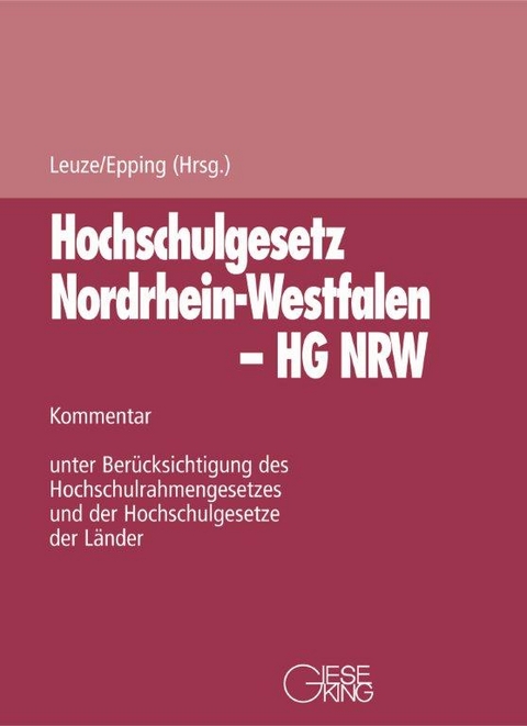 Gesetz über die Hochschulen des Landes Nordrhein-Westfalen (Hochschulgesetz - HG) - 