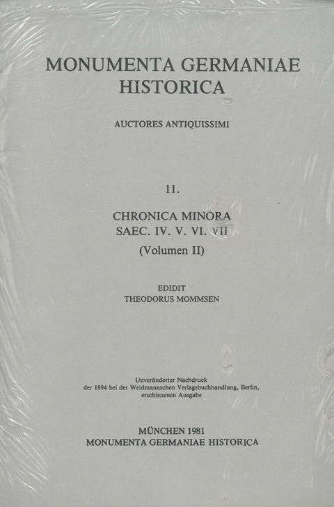 Chronica minora saec. IV. V. VI. VII. - 