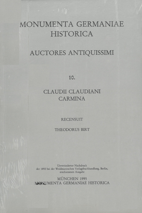 Claudii Claudiani Carmina - 