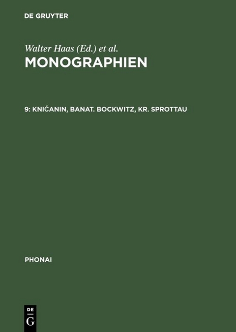Monographien / Knićanin, Banat. Bockwitz, Kr. Sprottau - 