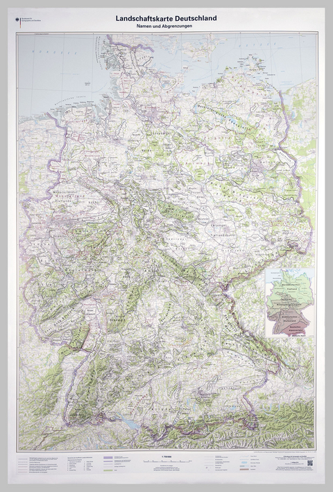 Landschaftskarte Deutschland 1 : 750 000 -  BKG - Bundesamt für Kartographie und Geodäsie