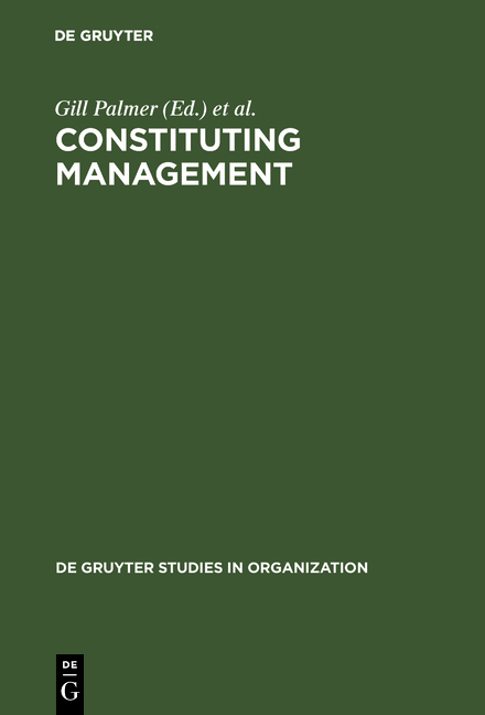 Constituting Management - 