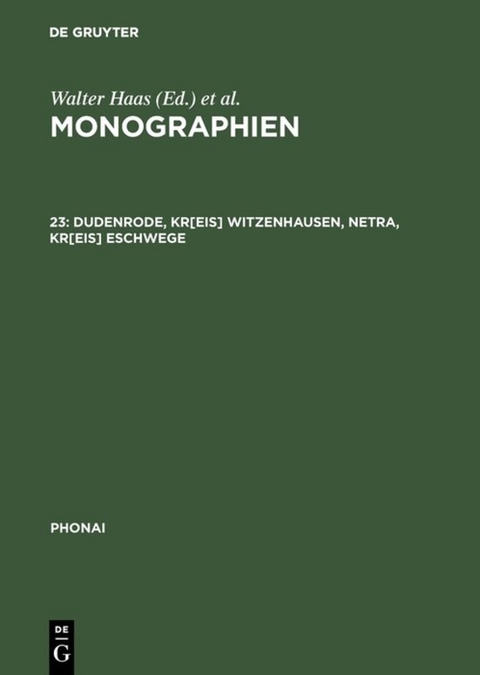 Monographien / Dudenrode, Kr[eis] Witzenhausen, Netra, Kr[eis] Eschwege - 