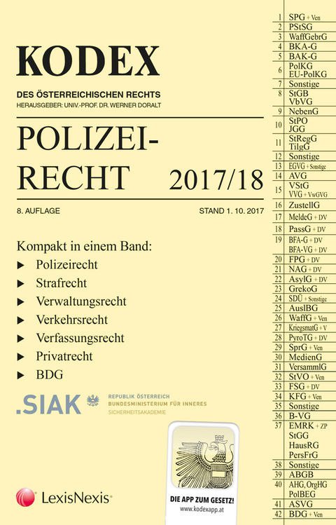 KODEX Polizeirecht 2017/18