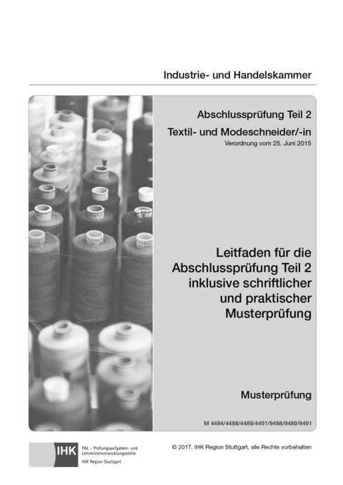 Abschlussprüfung Teil 2 Textil- und Modeschneider/-in