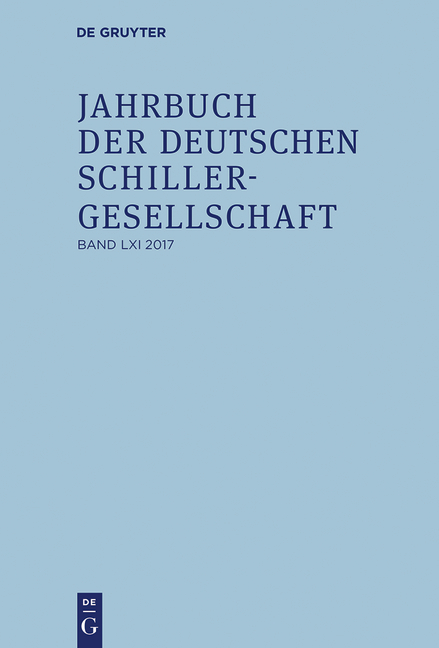 Jahrbuch der Deutschen Schillergesellschaft / 2017