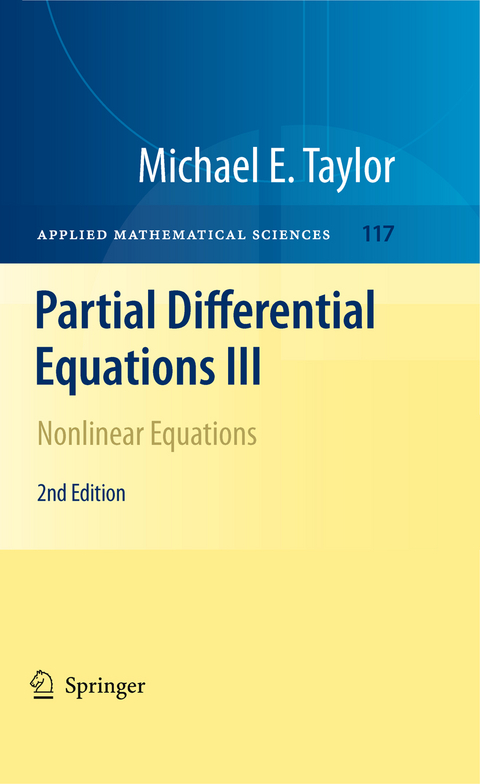 Partial Differential Equations III - Michael E. Taylor