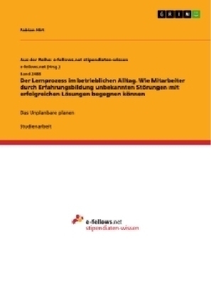 Der Lernprozess im betrieblichen Alltag. Wie Mitarbeiter durch Erfahrungsbildung unbekannten StÃ¶rungen mit erfolgreichen LÃ¶sungen begegnen kÃ¶nnen - Fabian Hirt