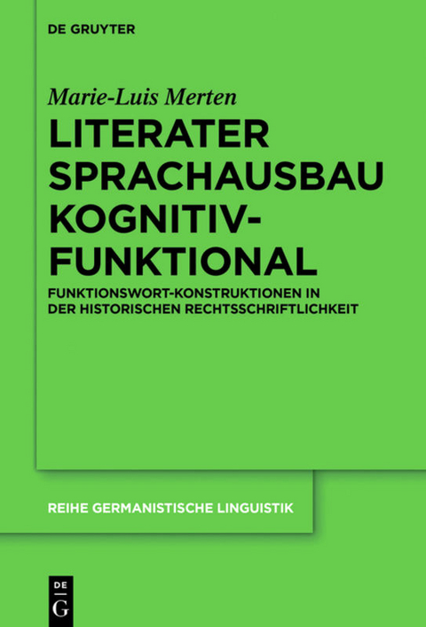 Literater Sprachausbau kognitiv-funktional - Marie-Luis Merten